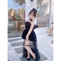 Đầm Công Chúa Đuôi Cá Cho Bé 8-40Kg, Váy Dạ Hội Màu Đen/Trắng/Đỏ/Xanh Đuôi Cá Cho Bé, Đầm Đuôi Cá HANNAH KIDS