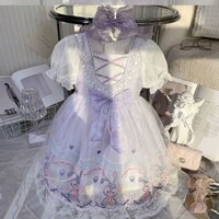 Đầm Công Chúa Lolita Tay Phồng Thời Trang Cho Bé Gái 2-10 Tuổi