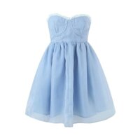 Đầm công chúa màu Blue cúp ngực ba chiều dáng bồng xòe xinh xắn