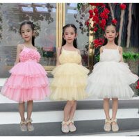 ĐẦM CÔNG CHÚA TẦNG HAI DÂY 3 BÔNG SIÊU XINH TITIKIDS- CC312