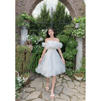 Đầm công chúa trễ vai bèo xoè xinh xắn