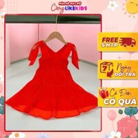 Đầm công chúa, Váy bé gái kiểu CỘT VAI T63 - LikeKids