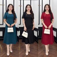 Đầm công sở dáng xòe dài lịch sự Emvy Fashion K9