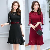 ĐẦM CÔNG SỞ ĐUÔI CÁ PHỐI REN HÀNG VN CAO CẤP