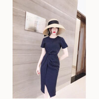 Đầm công sở xoắn eo che bụng K102 thời trang nữ thiết kế Cao Cấp