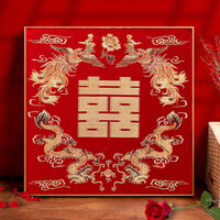 Đám Cưới Cross Stitch 2025 Phong Cách Mới Thêu Ren Lễ Kỷ Niệm Đám Cưới Rồng Phượng Nhân Vật Vui Vẻ In Chữ Thập Thêu Riêng Thêu Full Thêu