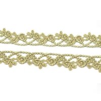 Đầm cưới ren thêu polyester vàng rỗng, phụ kiện vải rèm trang trí ren vàng