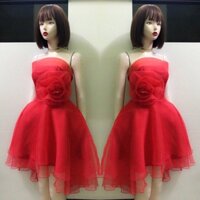Đầm cúp công chúa bông hồng