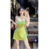 Đầm cúp ngực len xốp QC, đầm 2 dây body sexy D276