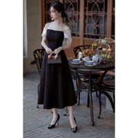 Đầm cúp ngực phối voan