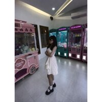 đầm cúp ngực xòe hoa hồng đi tiệc đi chơi