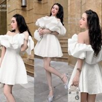 đầm cúp ren xoè công chúa hai màu