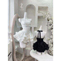 Đầm cúp xoè công chúa bồng đính nơ siêu xinh dáng mới hot