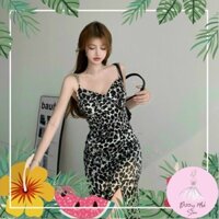 ĐẦM DA BEO 2 DÂY XÍCH [Dương Mịch Store]