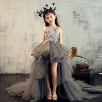 Đầm dạ hội cao cấp cho bé gái, đầm tulle phồng cho buổi biểu diễn, đầm piano sinh nhật, đầm công chúa