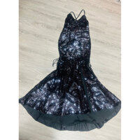 Đầm dạ hội đen bling bling
