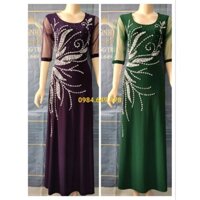 Đầm dạ hội trung niên cao cấp thêu tay mã 73