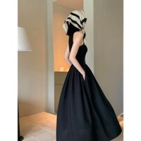 Đầm Dài Chiết Eo Maxi Sát Nách Chiết Eo Hách Dáng Phong Cach Basic Đi Chơi Đi Chơi Đi Biển Sang Chảnh