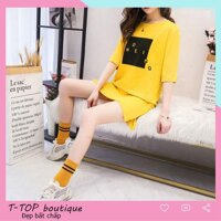 Đầm dáng suông thun dáng dài trẻ trung - VÀNG,L