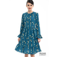 Đầm Dạo Phố Voan Mỏng Xếp Ly Cách Điệu Thiết Kế Cao Cấp