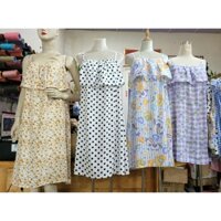 Đầm dây Bèo ngực, có Thun sau lưng| Tole 2 da| Hàng may thiết kế của shop| DIEMPHUCPHUONG