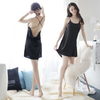 Đầm dây lưng hở lưng sexy Đồ lót Đồ ngủ nữ