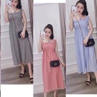Đầm dây nhún ngực nữ