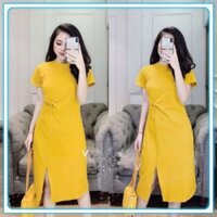 Dầm Dây Rút Eo Sang Trong Phong CácH tiêu Thư , Đi Chơi, Dự Tiệc , Váy xoắn eo sang chảnh_SP