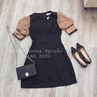 Đầm đen dự tiệc phối voan