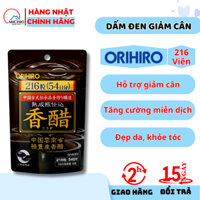 Dấm đen giảm cân Nhật Bản Orihiro túi 216 viên, viên uống giấm đen Orihiro giảm béo