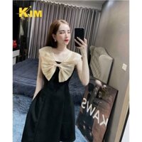 ĐẦM ĐEN PHỐI VOAN NƠ NGỰC