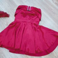 Đầm đi tiệc lụa cúp ngực