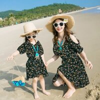 đầm đôi đẹp cho mẹ và bé ⚡FREESHIP ĐƠN TỪ 250K⚡ Set đầm vingate caro Mẹ & bé gái Hàng Thiết Kế Chất Đẹp