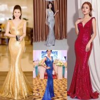 Đầm dự tiệc Đầm dạ hội kim sa đuôi cá cổ đổ sang trọng