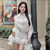 Đầm dự tiệc dạo phố chất voan tơ mềm