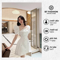 Đầm dự tiệc đính đá sang trọng chất vải phi cao cấp - BT215