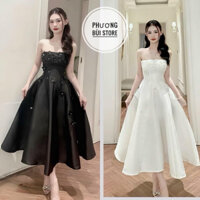 ĐẦM DỰ TIỆC ĐÍNH HOA CÚP NGỰC