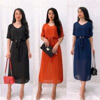 Đầm dự tiệc form dài voan chiffon xẻ tà sang trọng Misa Fashion MS0144