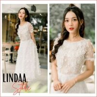 ĐẦM DỰ TIỆC REN HOA NỔI 3D RACHEL DRESS