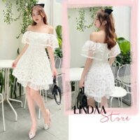 ĐẦM DỰ TIỆC REN HOA TRỄ VAI LUMIA DRESS