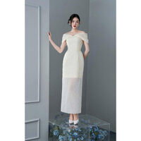 Đầm dự tiệc ren kim cương trễ vai LALADO DRESS