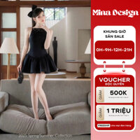 Đầm Dự Tiệc Sang Trọng Mina Design Đầm Công Chúa Dáng Xoè Thiết Kế Cổ Cao Đính Đá Tinh Tế Tôn Dáng Thời Trang Cao Cấp