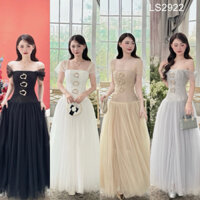 Đầm dự tiệc sang trọng váy lưới cúp ngực- D01