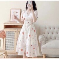 Đầm dự tiệc Váy hoa nhí phong cách hàn quốc