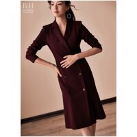 Đầm đuôi cá công sở dài tay kiểu đấp chéo cổ vest