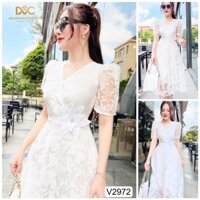 ĐẦM DVC trắng tay bồng