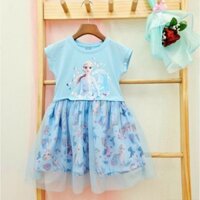 Đầm Elsa phối lưới kim tuyến xinh lung linh cho bé gái
