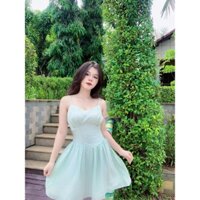 Đầm hai dây nhún ngực dễ thương Moolys MD002