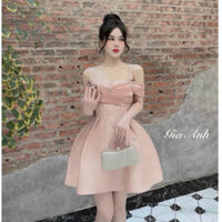 Đầm hai dây, trễ vai mix dáng váy xòe ngắn với tone màu nhẹ nhàng dành cho các nàng diện đi tiệc,hẹn hò siêu sang