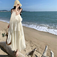 Đầm hai dây voan tầng tiểu thư